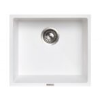 457x406mm White Carysil Granite Single Bowl Kitchen Sink