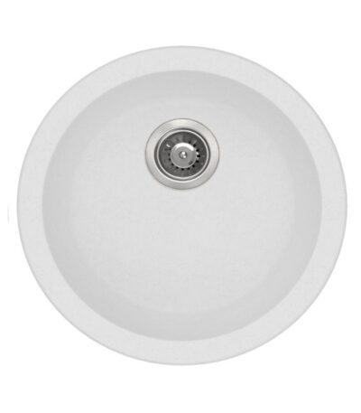 460mm White Granite Single Bowl Kitchen Sink