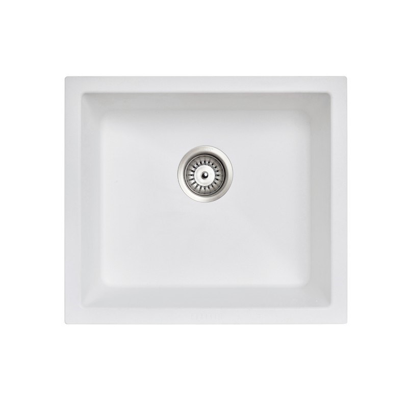 533x457mm White Carysil Granite Single Bowl Kitchen Sink 1 533x457mm White Carysil Granite Single Bowl Kitchen Sink