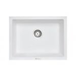 610x457mm White Carysil Granite Single Bowl Kitchen Sink