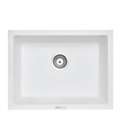 610x457mm White Carysil Granite Single Bowl Kitchen Sink