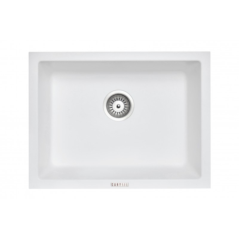 610x457mm White Carysil Granite Single Bowl Kitchen Sink 1 610x457mm White Carysil Granite Single Bowl Kitchen Sink
