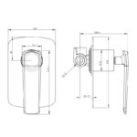 ESPERIA - Black & Rose Gold Wall Mixer