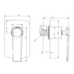 ESPERIA - Chrome & Matte Black Wall Mixer