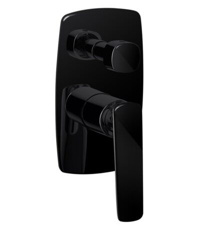 Bellino High Gloss Black Wall Mixer with Diverter