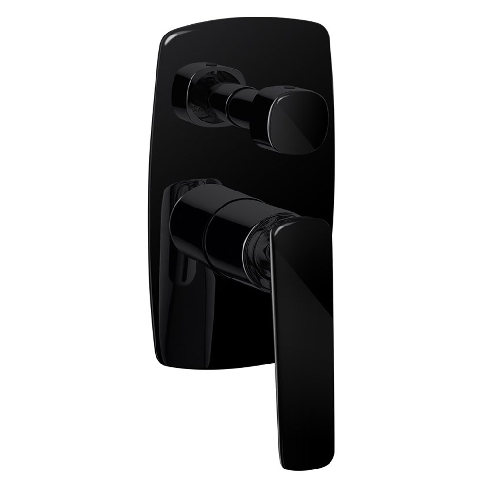 Bellino High Gloss Black Wall Mixer with Diverter 1 Bellino High Gloss Black Wall Mixer with Diverter
