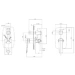 Bellino Brushed Nickel Wall Mixer with Diverter
