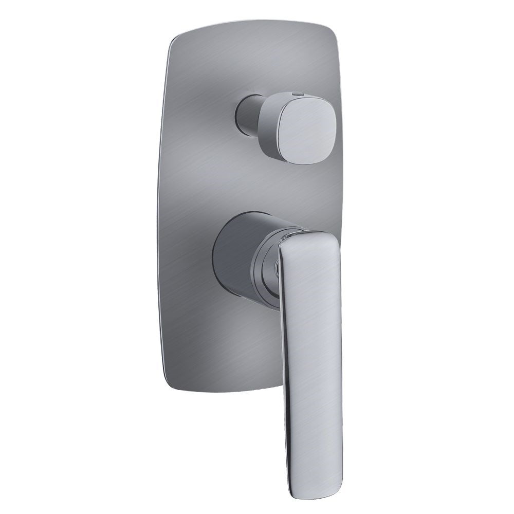 Bellino Brushed Nickel Wall Mixer with Diverter 1 Bellino Brushed Nickel Wall Mixer with Diverter