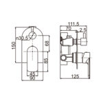 Persano Chrome Mixer Diverter