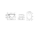 ZARA99 580*360*430mm Gloss White Rimless Flushing Wall Faced Floor Pan