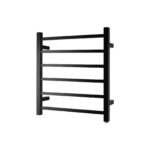 Black Heated Towel Rack 6 Bars