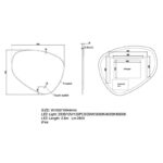 1000x844mm LED Mirror