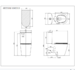 Arrow Sergio 669*384*805mm Dual Flush Washdown Two-piece Ceramic Toilet Suite Soft Closed Seat