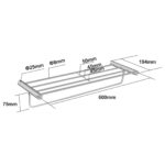 Brushed Nickel Shower Shelf