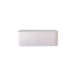 Bergen 1500mm Matte White Wall Hung Fluted Cabinet (Single Bowl)