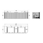 Bergen 1500mm Matte White Wall Hung Fluted Cabinet (Single Bowl)