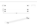 CADDENCE - 800mm Brushed Nickel Double Towel Rail