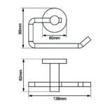 LUCID PIN - Chrome Toilet Paper Holder