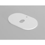 750mm Matte White Fluted Wall Hung Vanity 750*469*412mm
