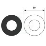 80mm Matte Black Round Cover Plate For WM26.02