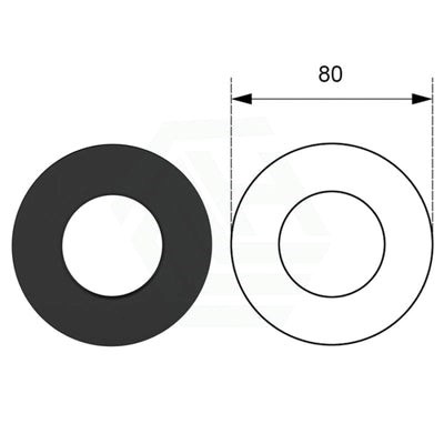 80mm Matte Black Round Cover Plate For WM26.02