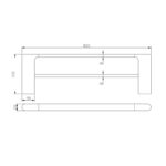 VOG - 800mm Brushed Brass Double Towel Rail