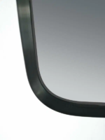 810x610mm Matte Black Framed LED Mirror