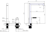 CADDENCE - Brushed Brass Basin Mixer