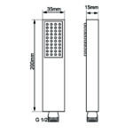 Black Single Function Handheld Shower