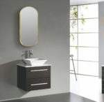 500x1000mm Matte Brushed Gold Framed LED Dressing Mirror