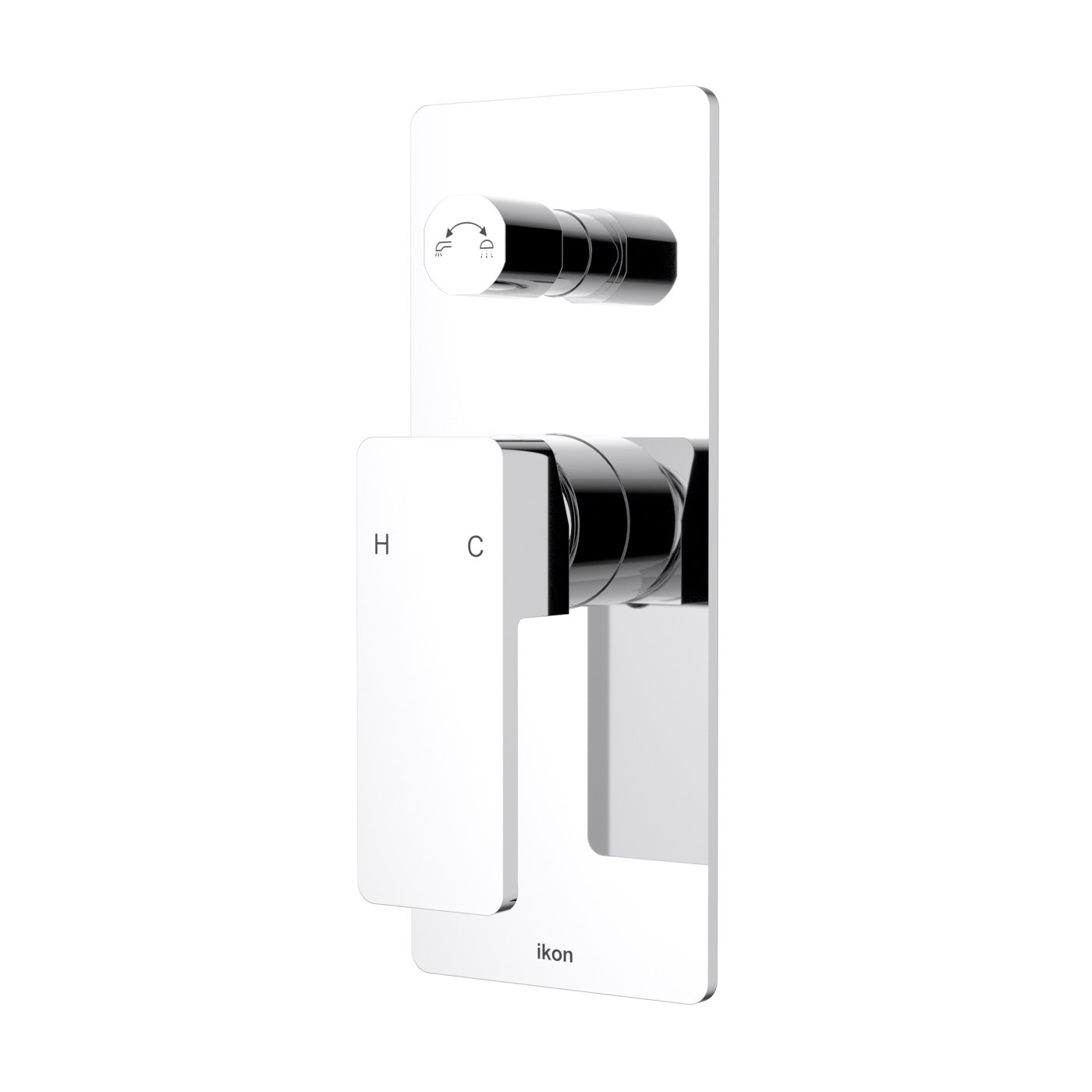 hyb636-501+chrome-opt55 Ceram Wall Mixer Diverter - Image 1