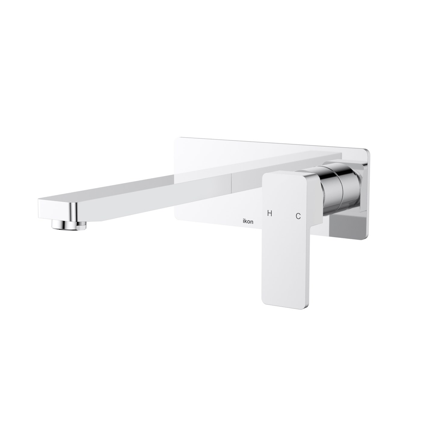 hyb636-601lf+chrome-opt57 Ceram Wall Basin Mixer - Image 1