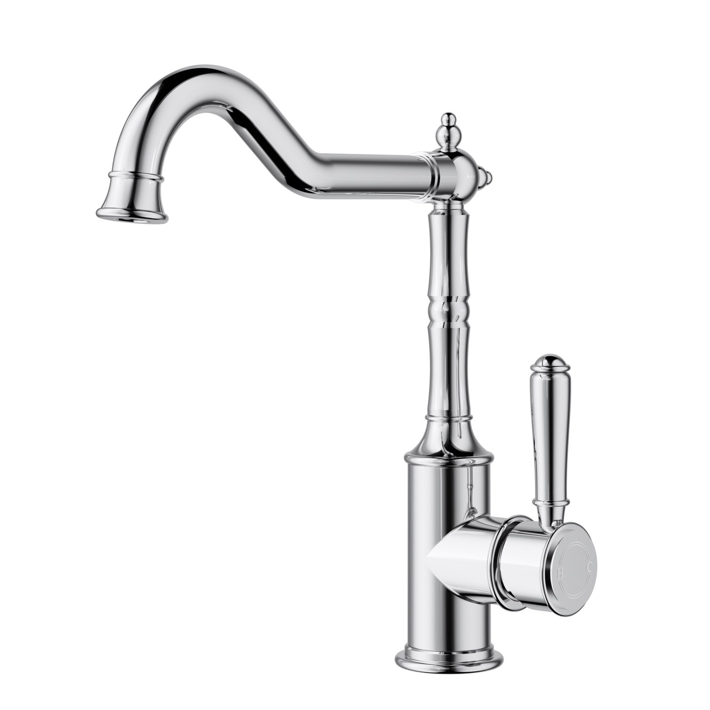 hyb868-102+chrome-opt67 Clasico Sink Mixer Hook Spout - Image 1