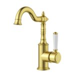 Clasico Tall Basin Mixer Hook Spout / Ceramic Handle - Image 4