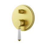Clasico Wall Mixer Diverter Trim Kit / Ceramic Handle - Image 4