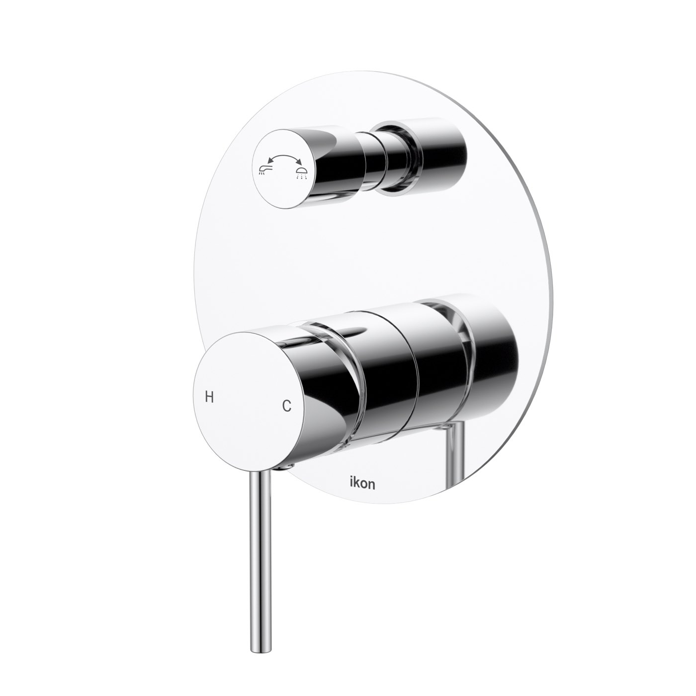 hyb88-501+chrome-opt54 Hali Wall Mixer Diverter - Image 1