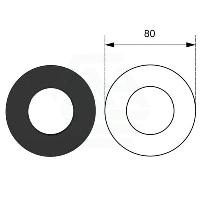 Round Black Cover Plate 80mm