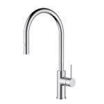 Otus Slimline SS Gooseneck Pull-Out Sink Mixer In Brushed ss304