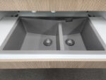 800x500mm Concrete Grey Carysil Granite Double Bowl Kitchen Sink