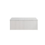 Vienna 1200mm Matt White Wall Hung Fluted Vanity (Double Bowls)