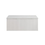 Vienna 1500mm Matt White Wall Hung Fluted Vanity (Double Bowls)