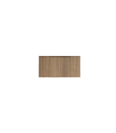 Vienna 600mm American Oak Wall Hung Fluted Vanity Cabinet