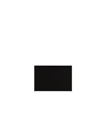 Vienna 600mm Matt Black Wall Hung Fluted Vanity Cabinet