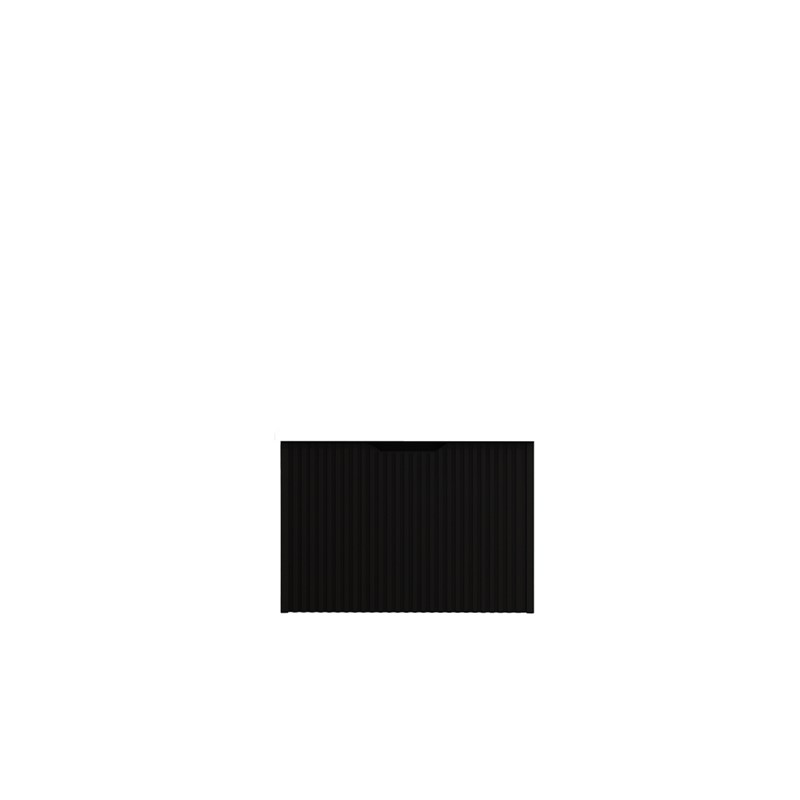 Vienna 600mm Matt Black Wall Hung Fluted Vanity Cabinet 1 Vienna 600mm Matt Black Wall Hung Fluted Vanity Cabinet