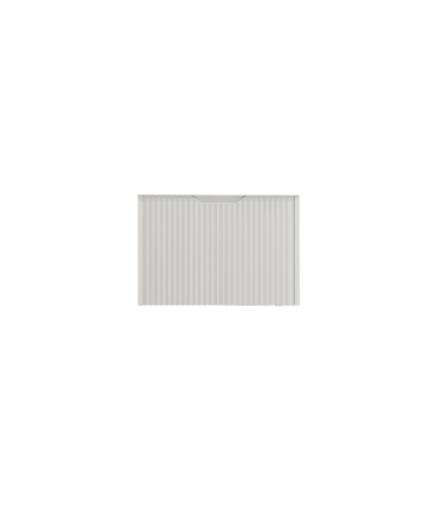 Vienna 600mm Matt White Wall Hung Fluted Vanity Cabinet