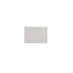 Vienna 600mm Matt White Wall Hung Fluted Vanity Cabinet