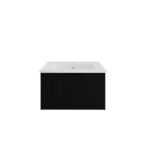 Vienna 750mm Matt Black Wall Hung Vanity