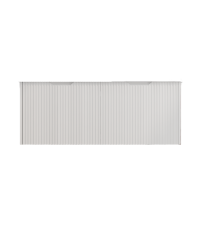 Vienna 1500mm Matt White Wall Hung Fluted Vanity (Double Bowls)