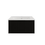 Vienna 900mm Matt Black Wall Hung Vanity