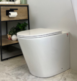 ZARA99 580*360*430mm Gloss White Rimless Flushing Wall Faced Floor Pan